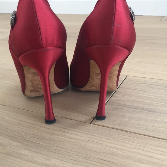 Authentic Jimmy Choo satin heels, size 39.5 - Picture 5 of 9